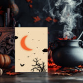 Spooky Halloween Graveyard Silhouette Party Kaart