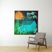 Spooky Halloween Graveyard Wandkleed (In situ)