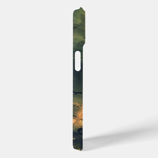 Spooky Halloween Graveyard Zombie Raven Skeleton Case-Mate iPhone Case (Achterkant / Rechts)