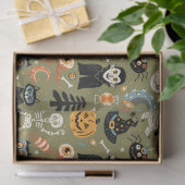 Spooky Halloween Green Tissuepapier (Geschenk)