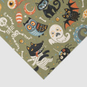 Spooky Halloween Green Tissuepapier (Detail)