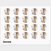 Spooky Halloween Grim Reaper of Death Ronde Sticker (Vel)