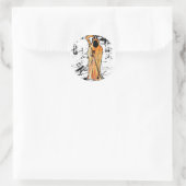 Spooky Halloween Grim Reaper of Death Ronde Sticker (Tas)