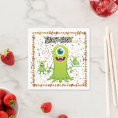 Spooky Halloween groep van Slime Monsters Servet (Insitu)