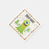 Spooky Halloween groep van Slime Monsters Servet (Hoek)