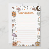 Spooky Halloween Groovy Time Capsule Note Mess Bedankkaart (Voorkant)