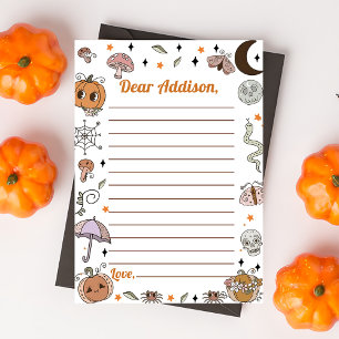 Spooky Halloween Groovy Time Capsule Note Mess Bedankkaart