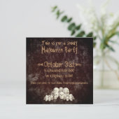 Spooky Halloween Grunge griezelige achtergrond sch Kaart (Staand voorkant)