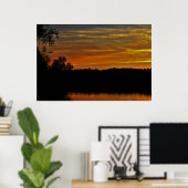 Spooky Halloween Harvest Sunset Poster (Thuiskantoor)