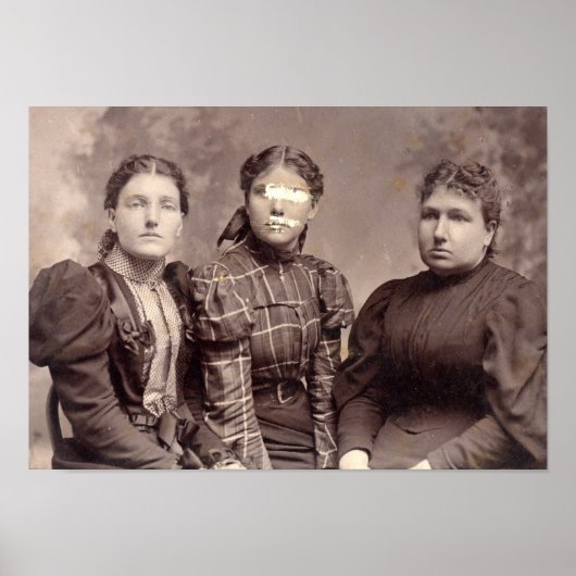 Spooky Halloween Haunted Family Portret Poster (Voorkant)