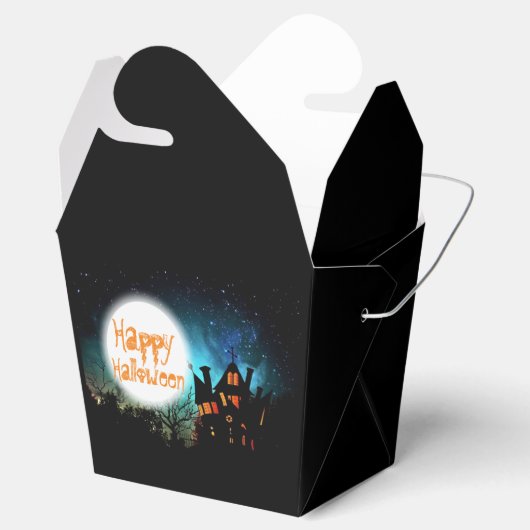 Spooky Halloween Haunted House Bedankdoosjes (Geopend)