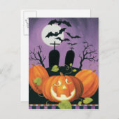 Spooky Halloween Haunted House Briefkaart (Voorkant / Achterkant)