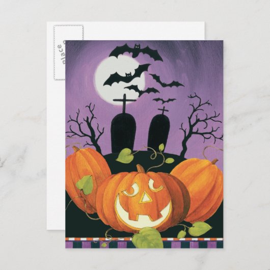 Spooky Halloween Haunted House Briefkaart (Voorkant / Achterkant)