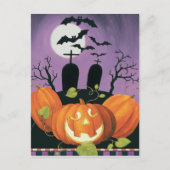 Spooky Halloween Haunted House Briefkaart (Voorkant)