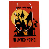 Spooky Halloween Haunted House Gift Bag Medium Cadeauzakje (Voorkant)