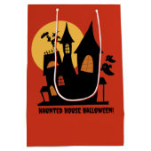 Spooky Halloween Haunted House Gift Bag Medium Cadeauzakje (Achterkant)