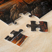 Spooky Halloween Haunted House Legpuzzel (Zijkant)