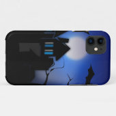 Spooky Halloween Haunted House met vleermuizen Case-Mate iPhone Case (Achterkant (horizontaal))