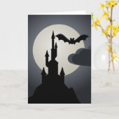 Spooky Halloween Haunted House op Hill Kaart (Gele Bloem)