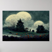 Spooky Halloween Haunted House Poster (Voorkant)