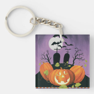 Spooky Halloween Haunted House Sleutelhanger