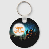 Spooky Halloween Haunted House Sleutelhanger (Voorkant)