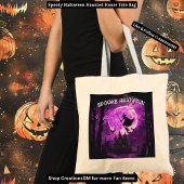 Spooky Halloween Haunted House Tote Bag