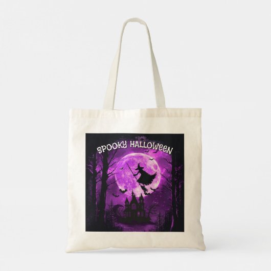 Spooky Halloween Haunted House Tote Bag (Achterkant)