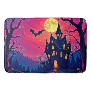 Spooky Halloween Haunted Mansion Art Badmat