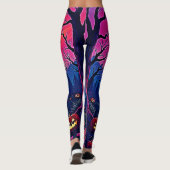 Spooky Halloween Haunted Mansion Art Leggings (Achterkant)