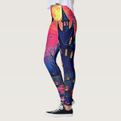 Spooky Halloween Haunted Mansion Art Leggings (Links)