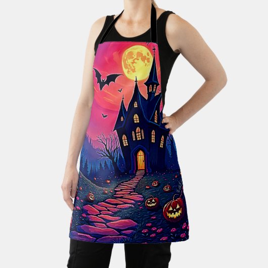 Spooky Halloween Haunted Mansion Art Schort (Insitu)