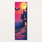Spooky Halloween Haunted Mansion Art Yogamat (Voorkant)