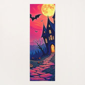 Spooky Halloween Haunted Mansion Art Yogamat (Achterkant)