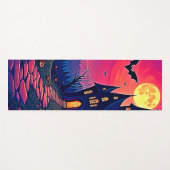 Spooky Halloween Haunted Mansion Art Yogamat (Voorkant (horizontaal))