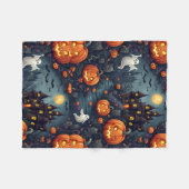 Spooky Halloween Haunted Night Small Fleece Blanke Deken (Voorkant (Horizontaal))