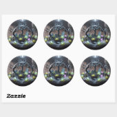 Spooky Halloween Haunted Terrarium Ronde Sticker (Vel)