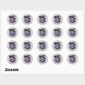 Spooky Halloween heks aanpasbaar Ronde Sticker (Vel)