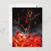 Spooky Halloween heks branden Briefkaart (Voorkant / Achterkant)