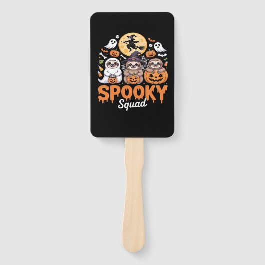 Spooky Halloween Heks Grappige Horror Luiaards Ess Handwaaier (Voorkant)