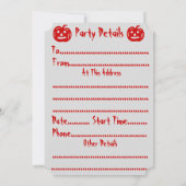 Spooky Halloween heks op bezemsteel Kaart (Achterkant)