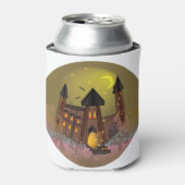 Spooky Halloween heksenhuis en vampieren kasteel Blikjeskoeler (Blikje Voorkant)