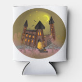 Spooky Halloween heksenhuis en vampieren kasteel Blikjeskoeler (Voorkant)