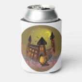 Spooky Halloween heksenhuis en vampieren kasteel Blikjeskoeler (Blikje Achterkant)