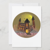 Spooky Halloween heksenhuis en vampieren kasteel Kaart (Achterkant)