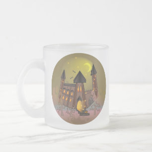 Spooky Halloween heksenhuis en vampieren kasteel Matglas Koffiemok