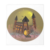 Spooky Halloween heksenhuis en vampieren kasteel Notitieblok (Voorkant)