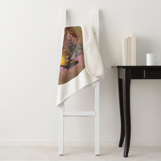 Spooky Halloween heksenhuis en vampieren kasteel Sherpa Deken (In situ)