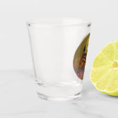 Spooky Halloween heksenhuis en vampieren kasteel Shot Glas (Links)