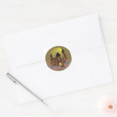 Spooky Halloween heksenhuis en vampieren kasteel Vierkante Sticker (Envelop)